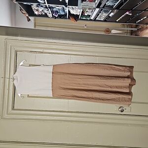 Two-toned high collar dress
